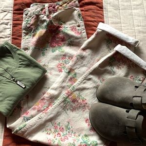 BDG Urban Outfitters Floral Denim High Rise Jeans